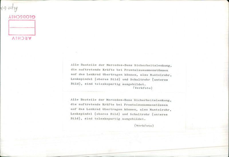 1967 Mercedes-Benz Components - Vintage Photograph