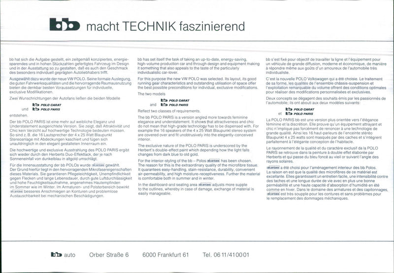 VW Polo Paris BB - Vintage Photograph