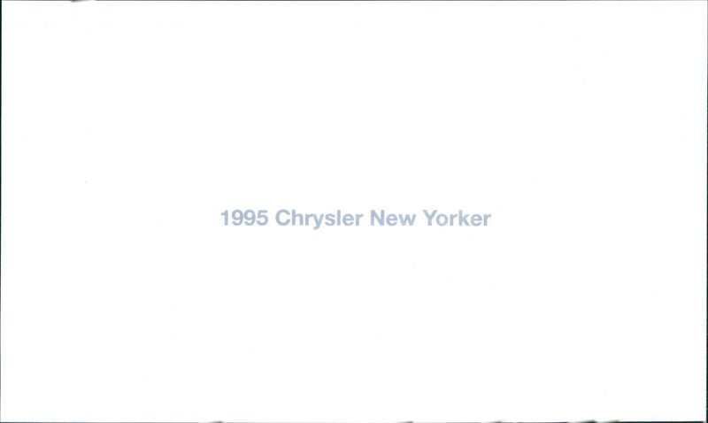 Chrysler 1995 - Vintage Photograph