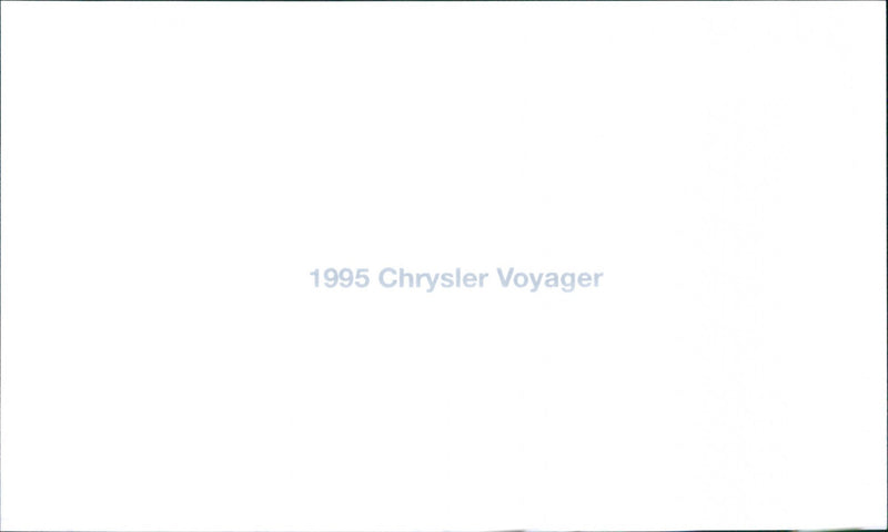 Chrysler 1995 - Vintage Photograph