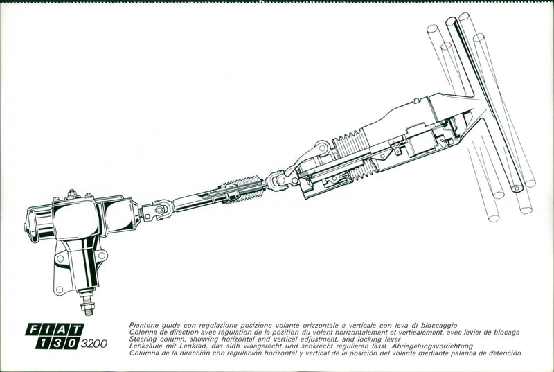 Fiat 130 3200 Steering Column - Vintage Photograph