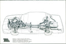 Fiat 130 Coupe Structure and Mechanical Components - Vintage Photograph