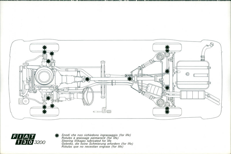 Fiat 130 3200 Steering Linkages - Vintage Photograph