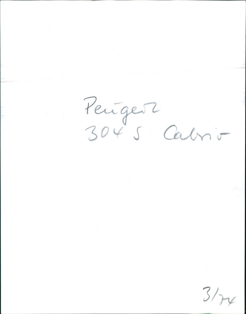 Peugeot 304 S Cabrio - Vintage Photograph
