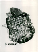 1983 Volkswagen Golf's engine - Vintage Photograph