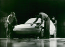 1983 Volkswagen Golf strength testing - Vintage Photograph