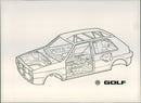 Technical drawing of 1983 Volkswagen Golf - Vintage Photograph