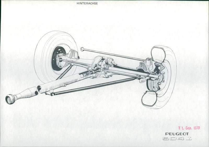 Peugeot 504 L rear axle - Vintage Photograph