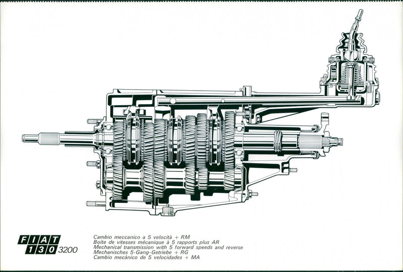 Fiat 130 3200 Mechanical Transmission - Vintage Photograph