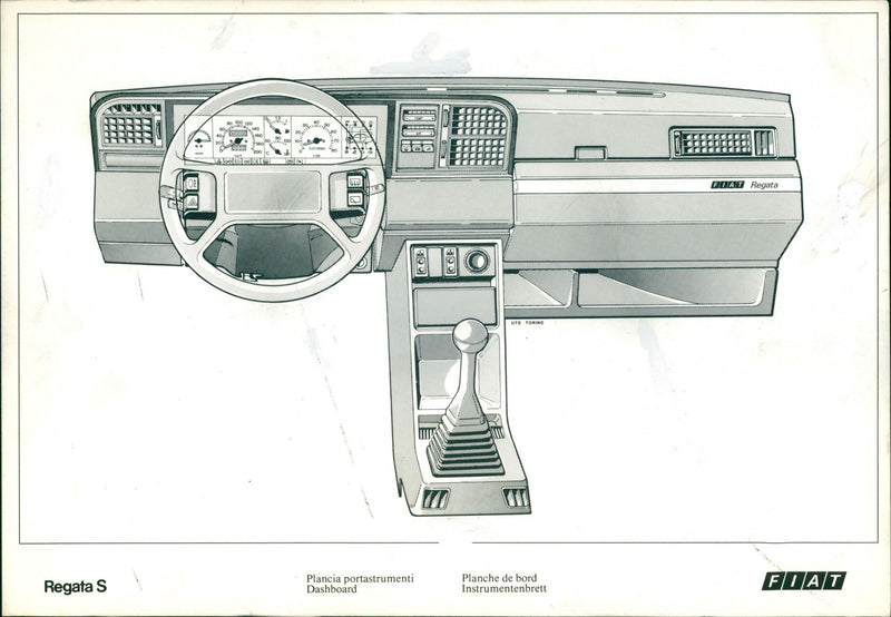 Fiat Regata S Dashboard - Vintage Photograph