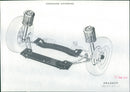 Peugeot 504 L front axle suspension - Vintage Photograph