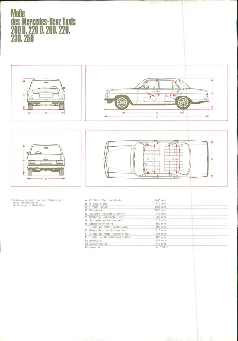 Mercedes Benz Taxis - Vintage Photograph