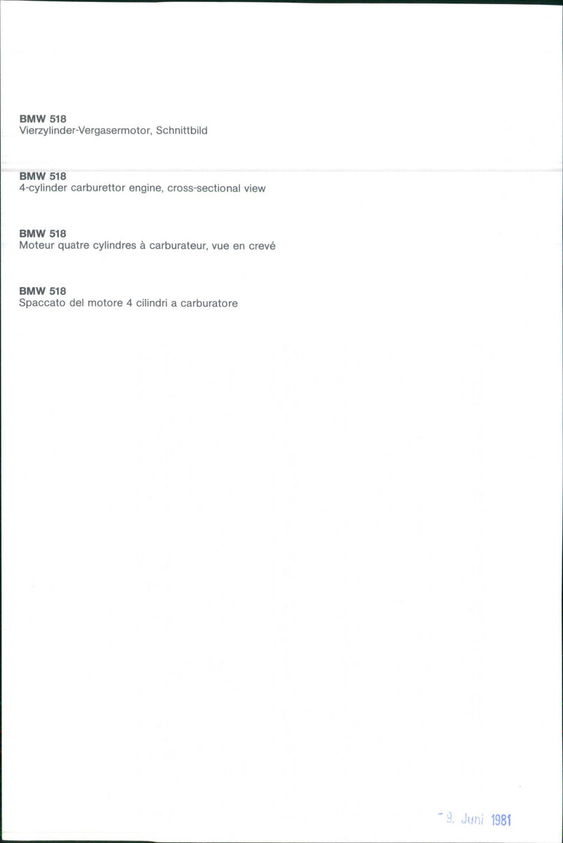 BMW 518 - Vintage Photograph