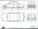 1966 Fiat 124 Dimensions - Vintage Photograph