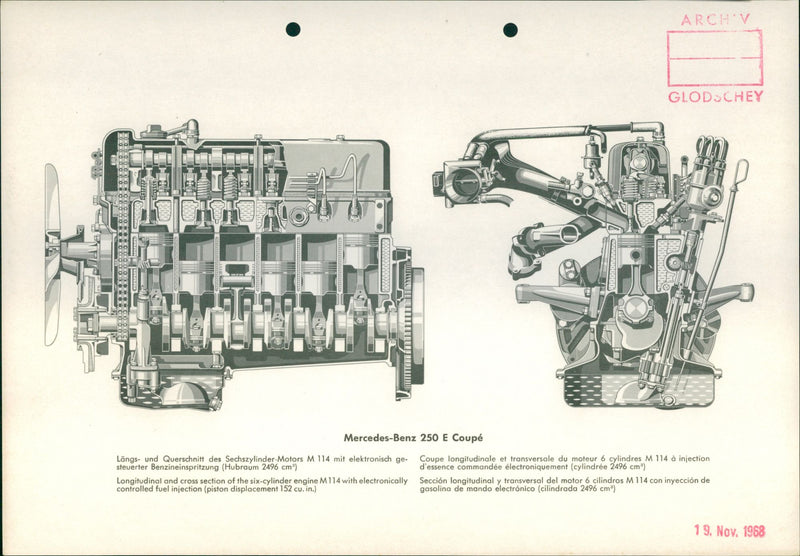 Mercedes Benz 250 E Coupe - Vintage Photograph