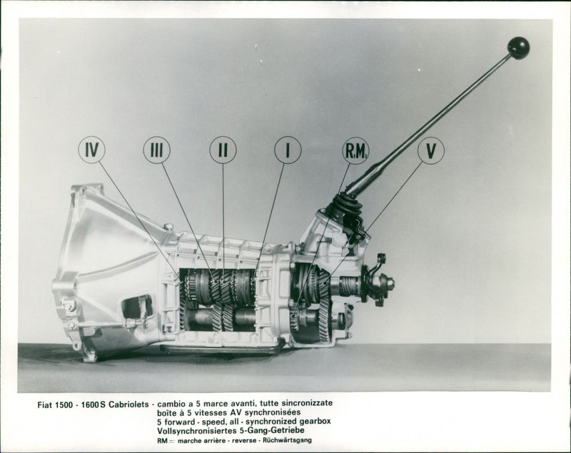 Fiat 1500 & 1600 S Cabriolets gearbox - Vintage Photograph