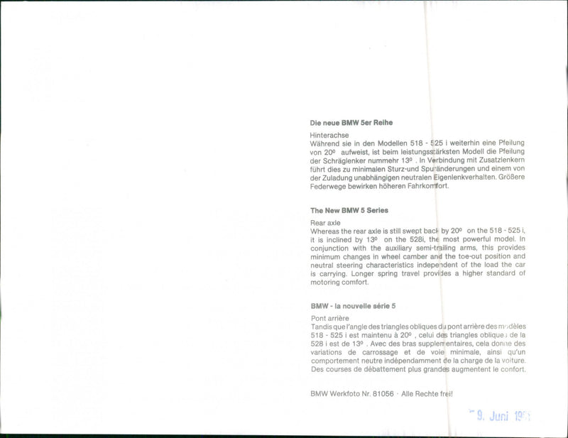 BMW 5 Series - Vintage Photograph