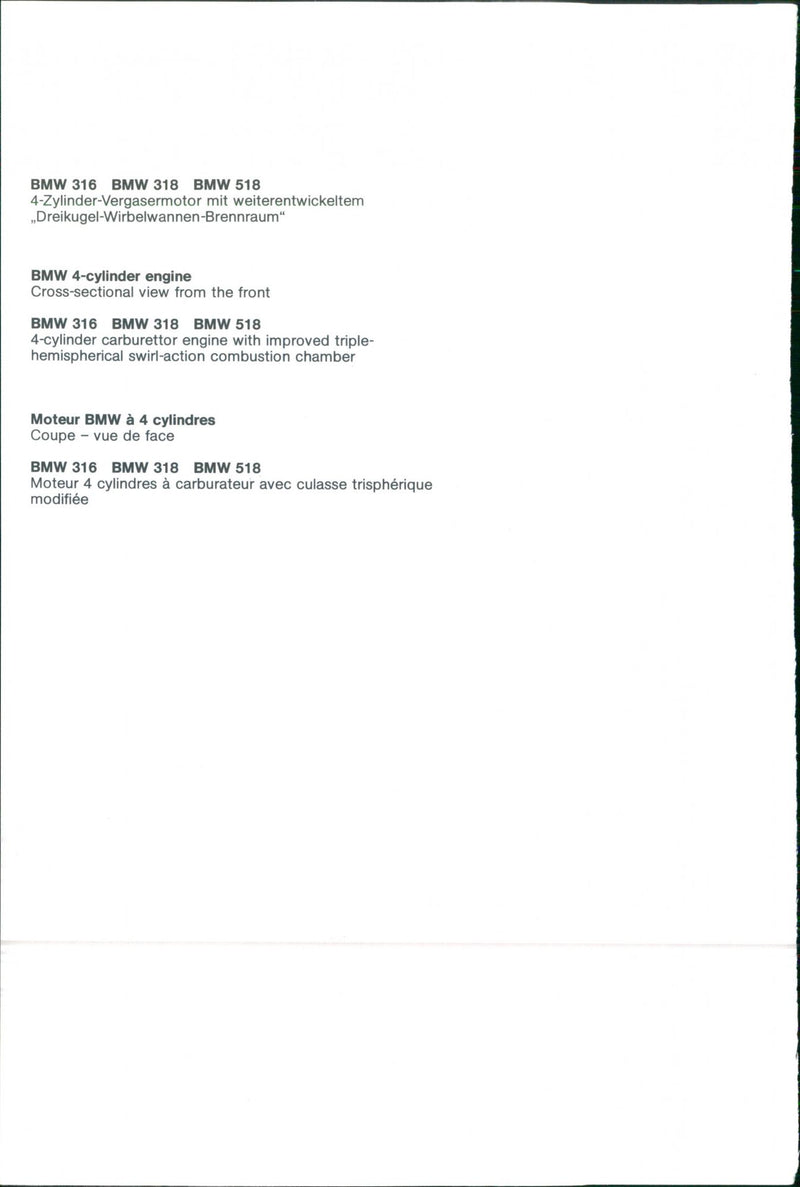 BMW 4-Cylinder Engine Cross Section - Vintage Photograph