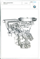 BMW 4-Cylinder Engine Cross Section - Vintage Photograph