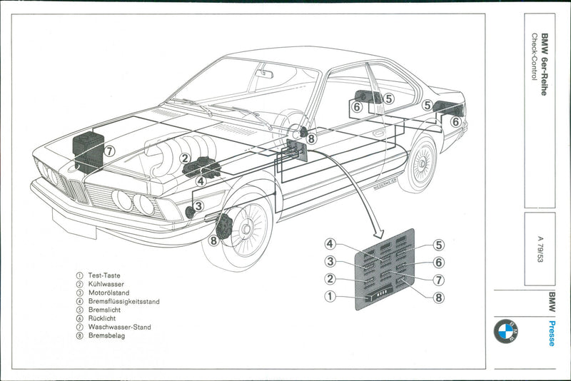 BMW 6-Series Check Control - Vintage Photograph