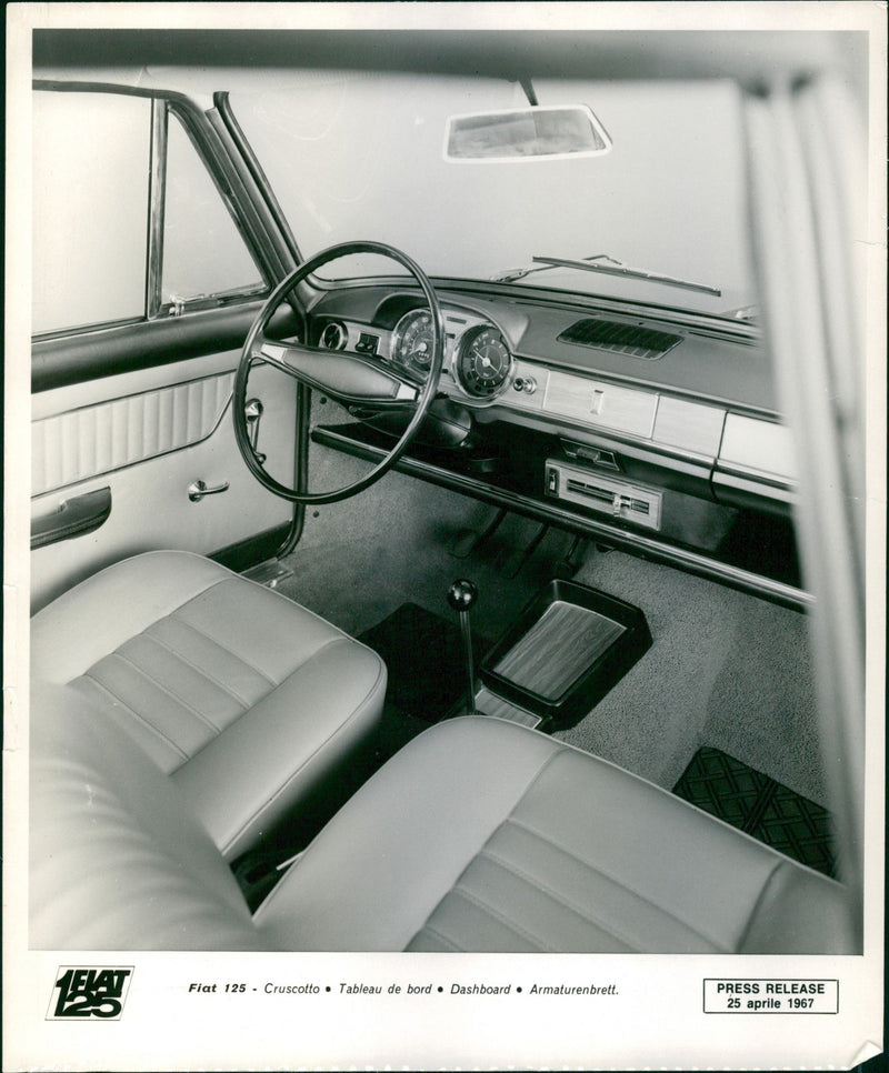 1967 Fiat 125 - Dashboard - Vintage Photograph