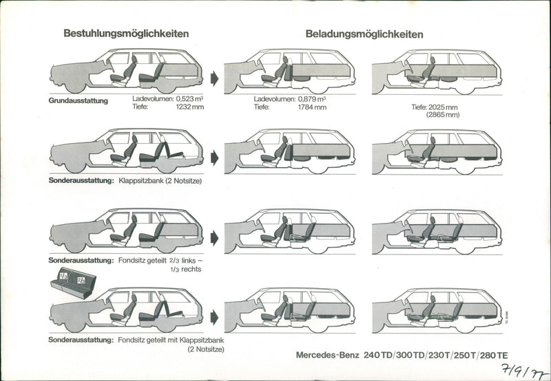Mercedes Benz 240TD / 300TD / 230T / 250T / 280TE - Vintage Photograph