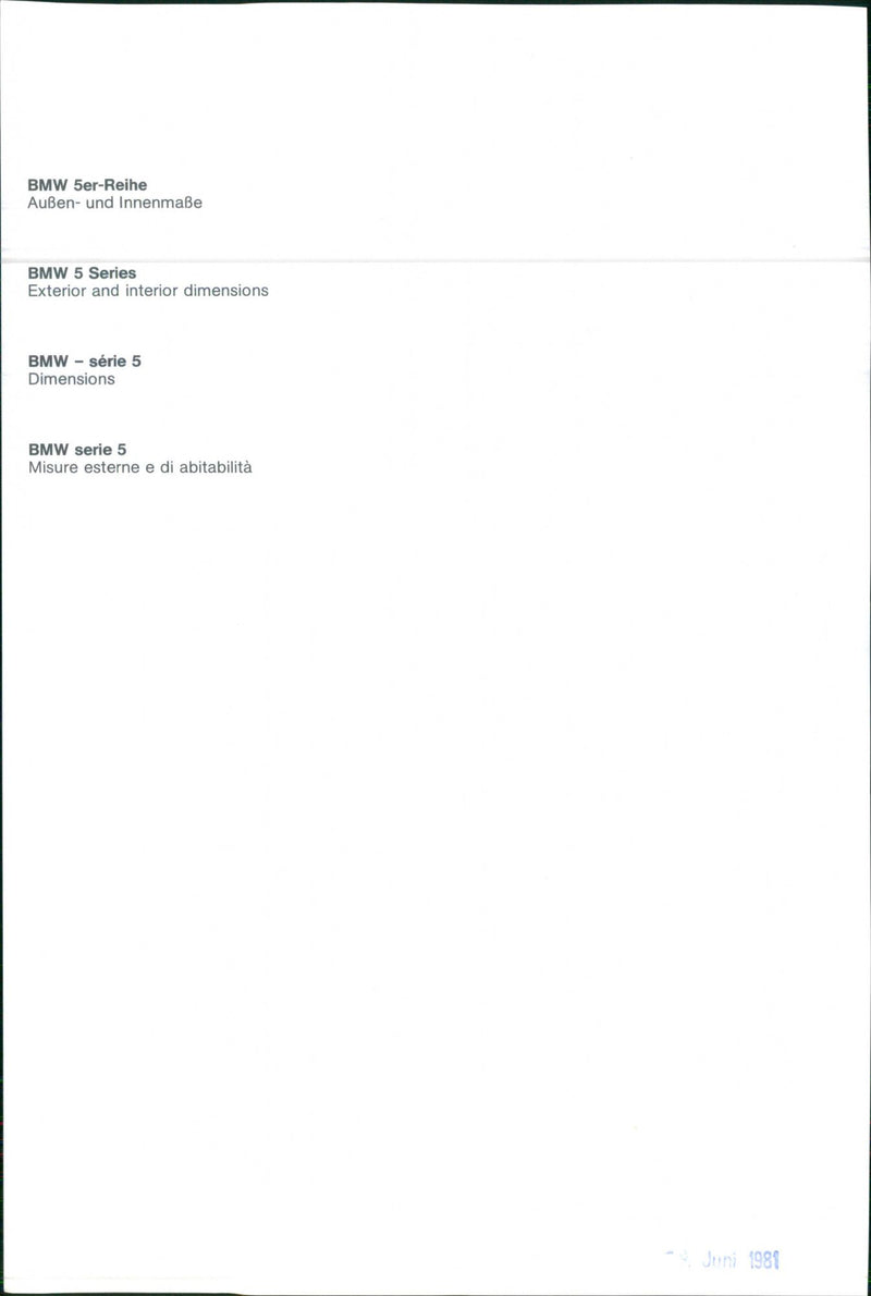 BMW 5 Series - Vintage Photograph