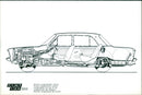 Fiat 130 3200 Longitudinal Cut-out - Vintage Photograph