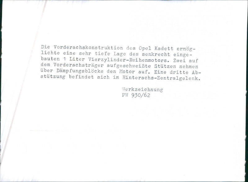 1962 Opel Kadett - Vintage Photograph