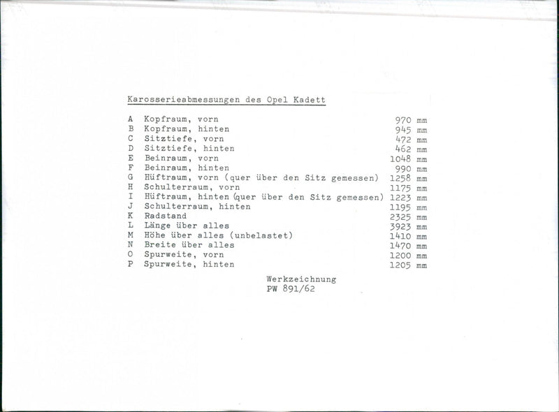 1962 Opel Kadett - Vintage Photograph