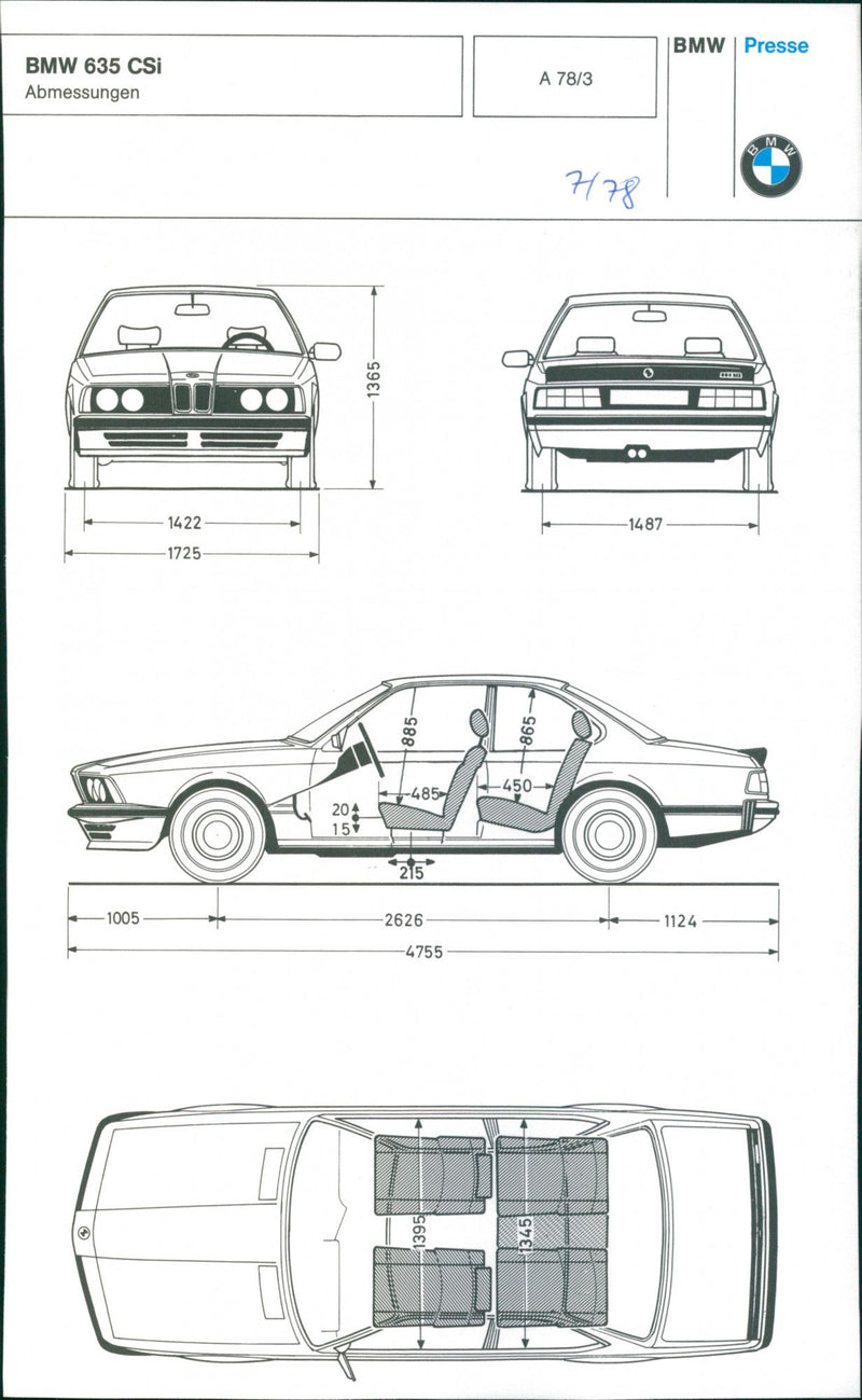 1978 BMW 635 CSi - Vintage Photograph