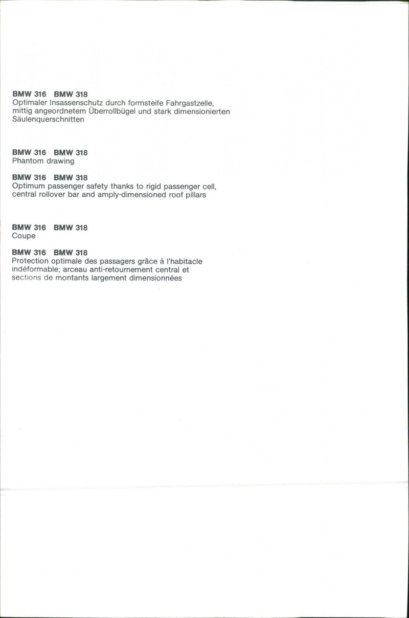 BMW 316, BMW 318 - Vintage Photograph