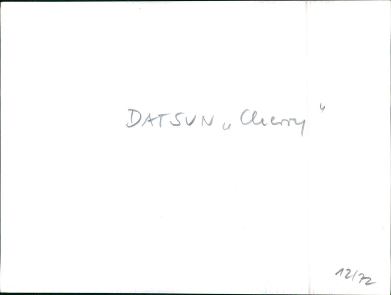 Datsun Cherry. - Vintage Photograph