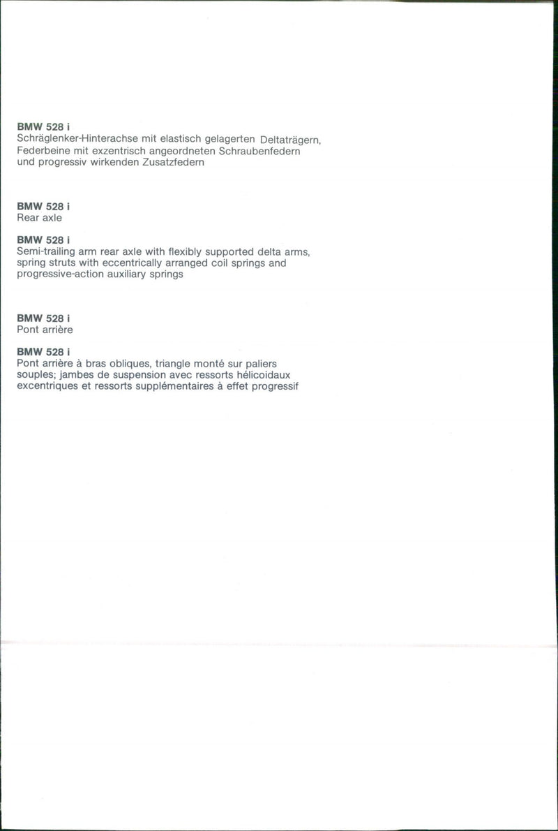 BMW 528i - Vintage Photograph