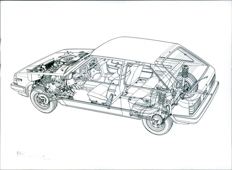 Mazda 323
Engine Body Parts - Vintage Photograph