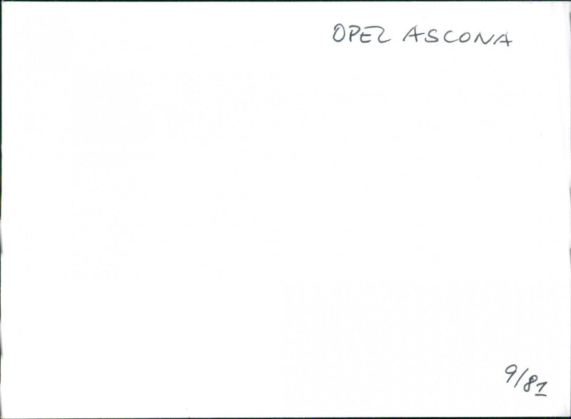 1981 Opel Ascona - Vintage Photograph