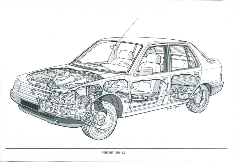 Peugeot 309 SX - Vintage Photograph