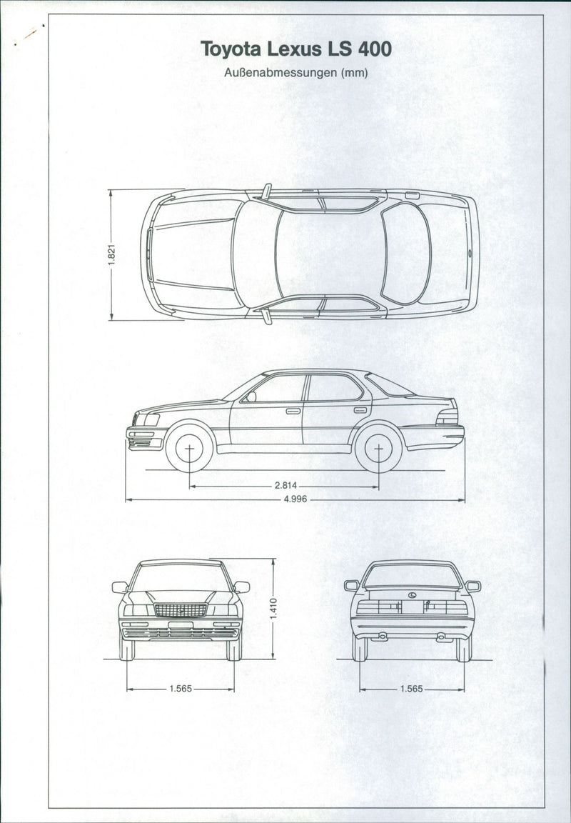 Toyota Lexus LS 400 - Vintage Photograph
