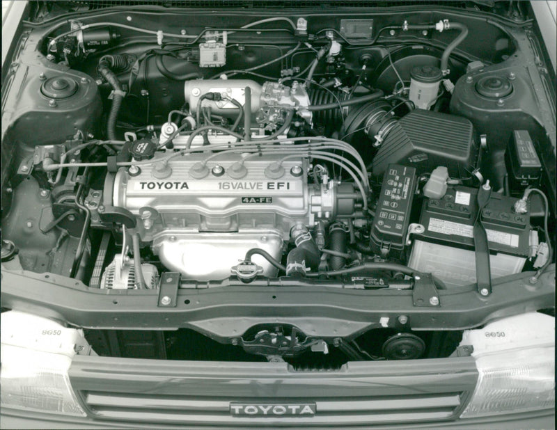 1990 Toyota Carina Engine - Vintage Photograph