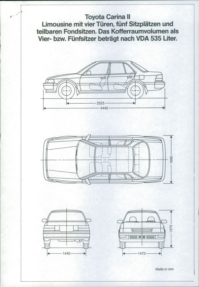 Toyota Carina II Sedan - Vintage Photograph