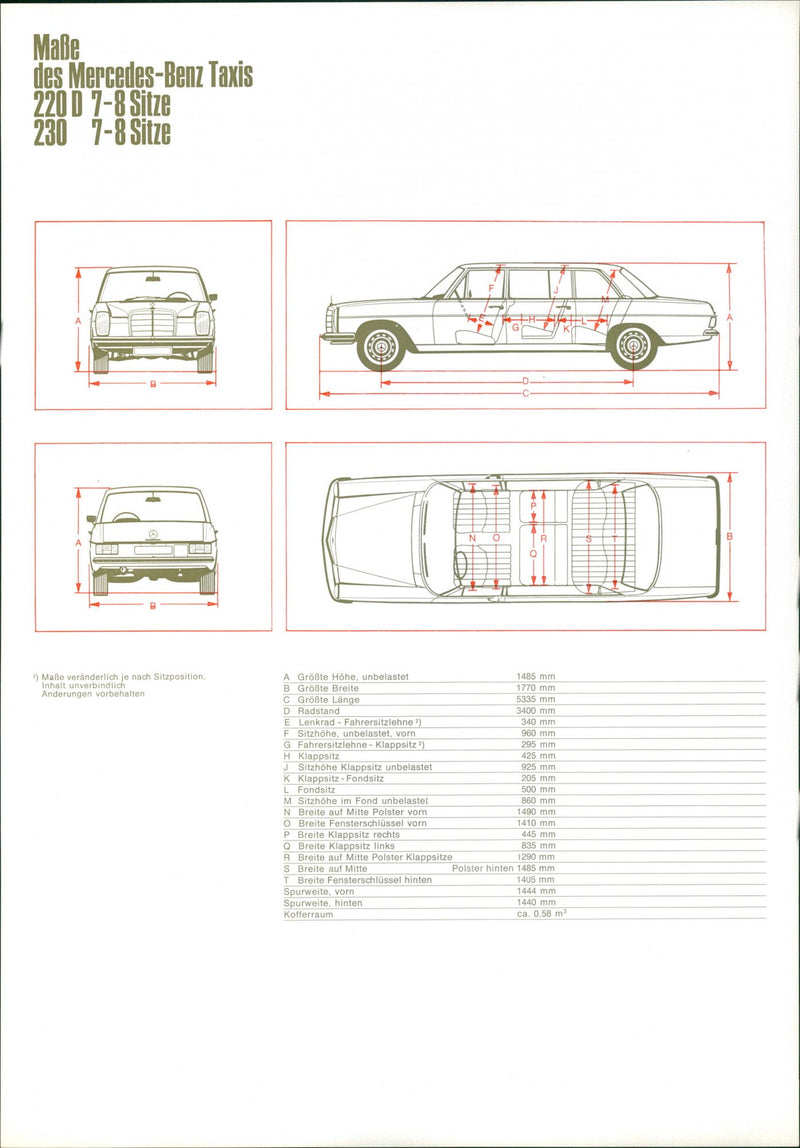 Mercedes Benz Taxis - Vintage Photograph