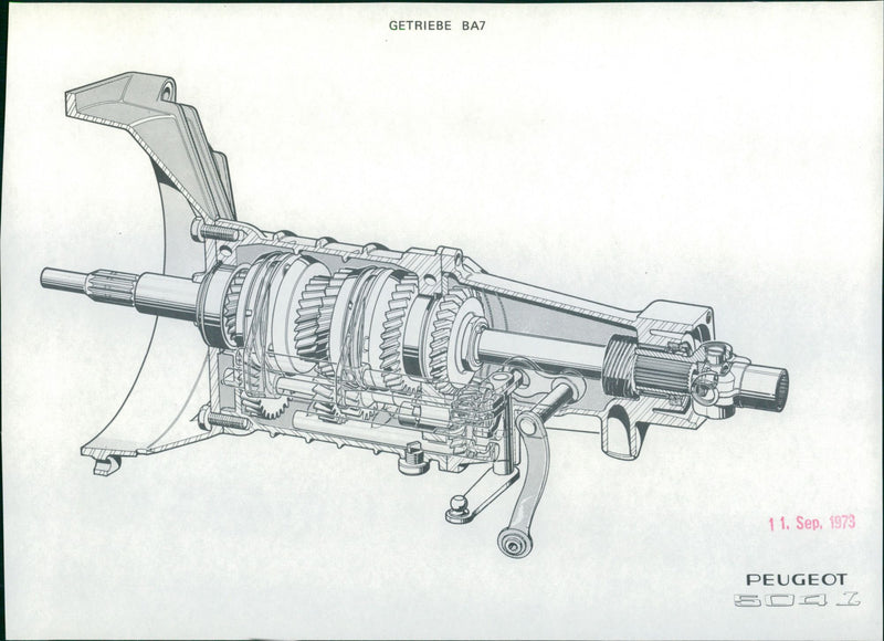 Peugeot 504 L Gearbox BA7 - Vintage Photograph