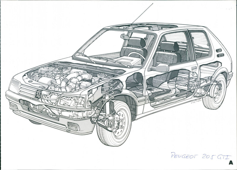 Peugeot 205 GTi 1984 - Vintage Photograph