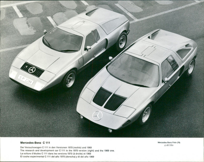 Mercedes-Benz C 111 '70 and '69 - Vintage Photograph