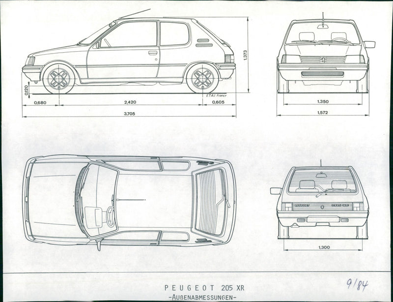 1984 Peugeot 205 XR - Vintage Photograph