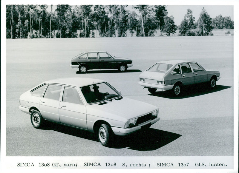 Simca 1308 GT, Simca 1308 S and Simca 1307 GLS - Vintage Photograph