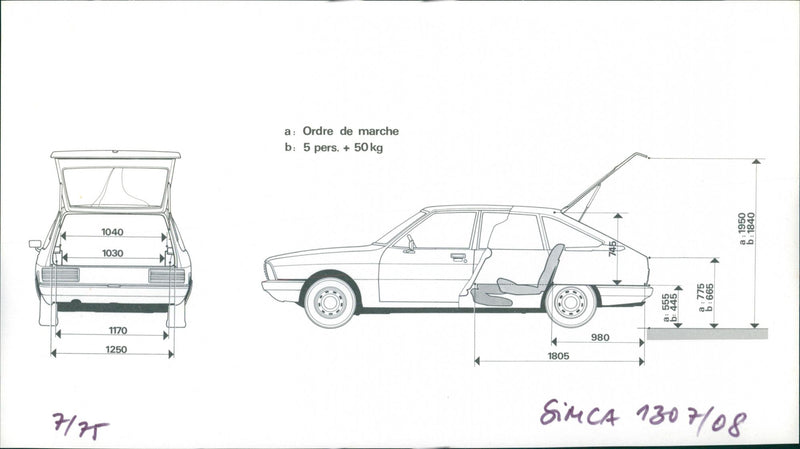 Simca 1307 / Simca 1308 - Vintage Photograph