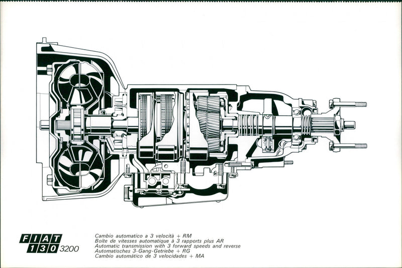 Fiat 130 3200 Automatic Transmission - Vintage Photograph