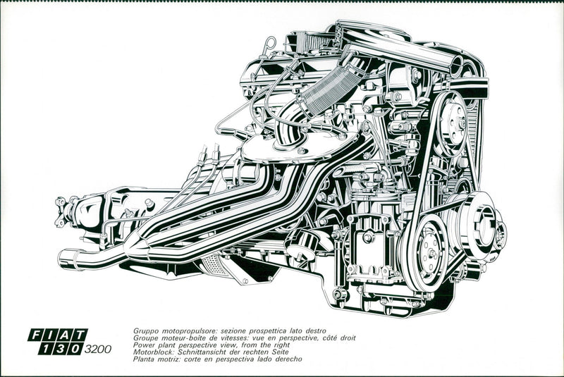 Fiat 130 3200 - Vintage Photograph