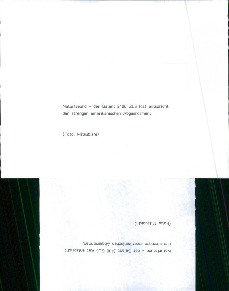 A view of the Mitsubishi Galant 2400 GLS - Vintage Photograph